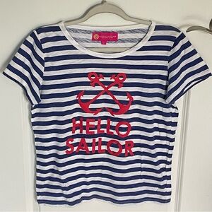 Macbeth Collection nautical striped hello sailor anchor Shirt 47478